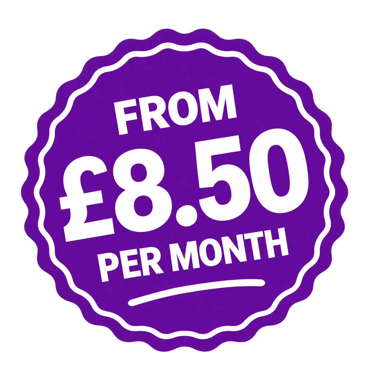 From £8.50 per month